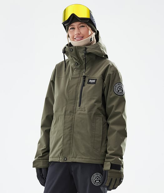 Blizzard W Full Zip Snowboard Jacket Women Olive Green