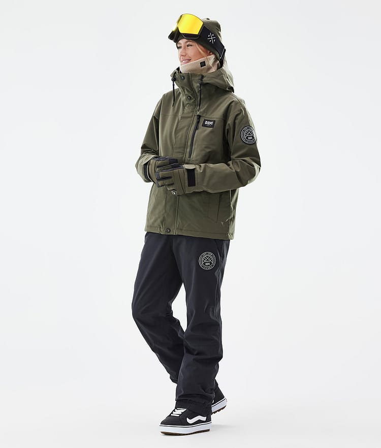 Blizzard W Full Zip Snowboardjakke Dame Olive Green, Billede 3 af 10