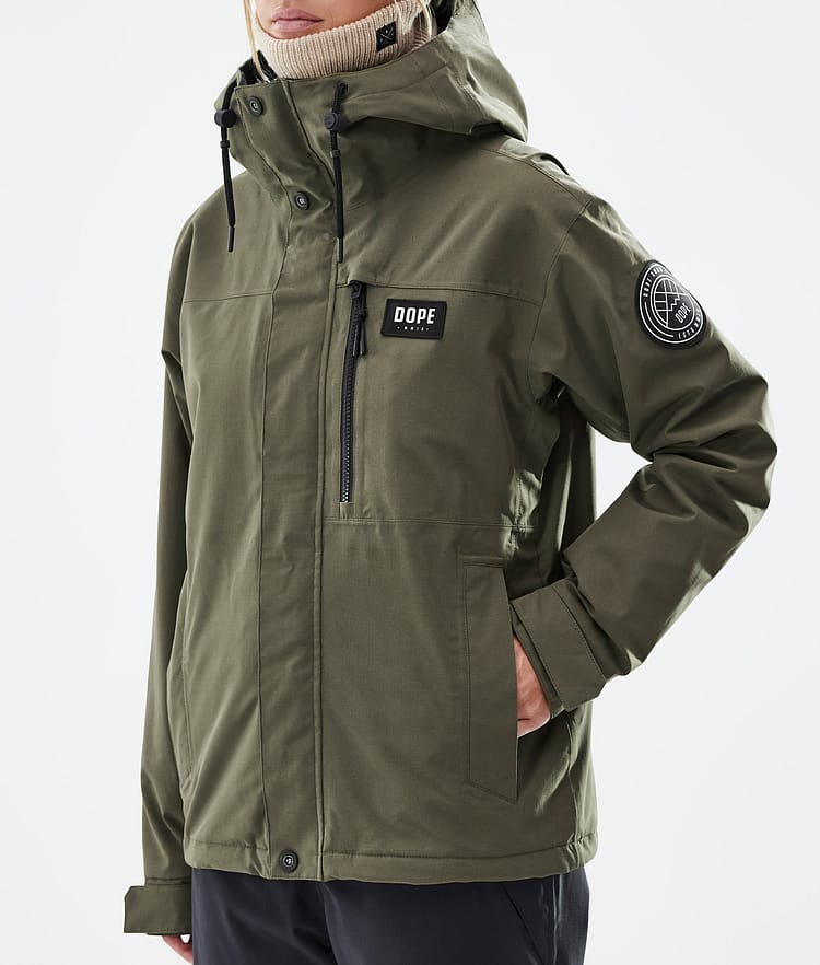 Blizzard W Full Zip Snowboardjakke Dame Olive Green, Billede 8 af 10