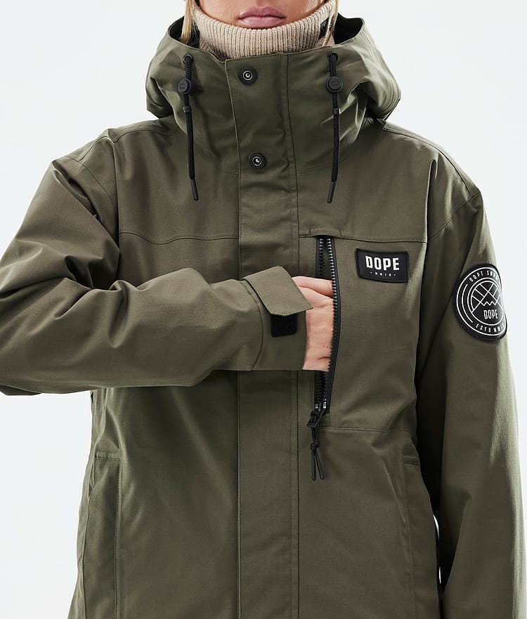 Blizzard W Full Zip Snowboardjakke Dame Olive Green, Billede 9 af 10