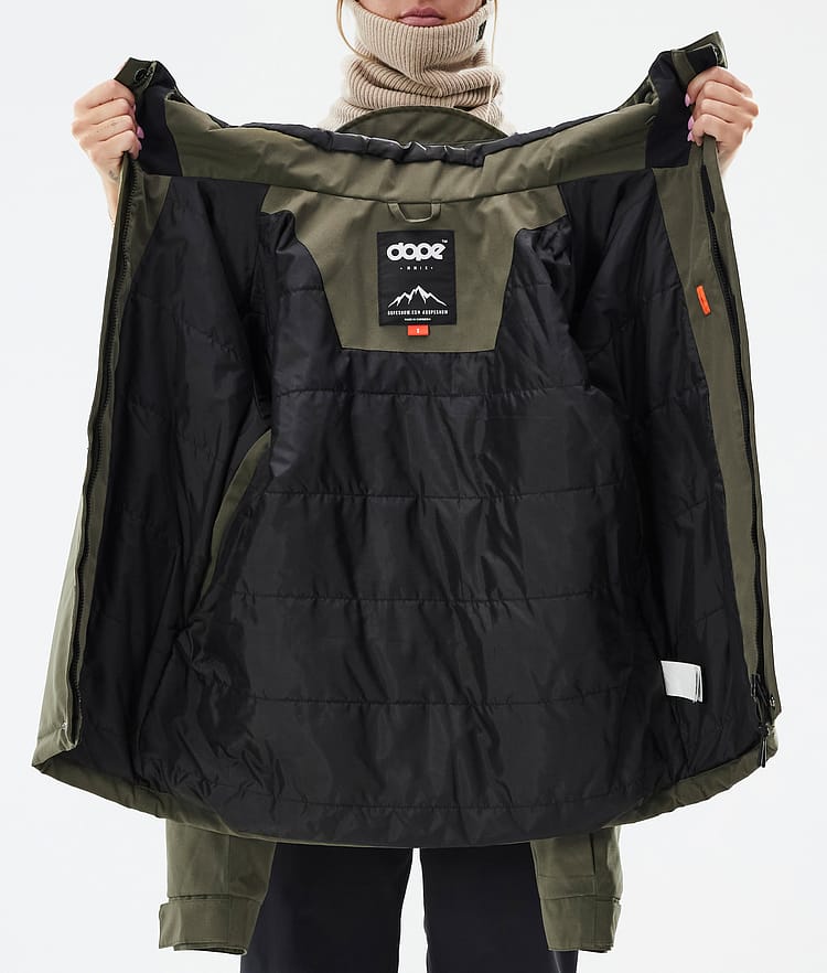 Blizzard W Full Zip Snowboardjakke Dame Olive Green, Billede 10 af 10