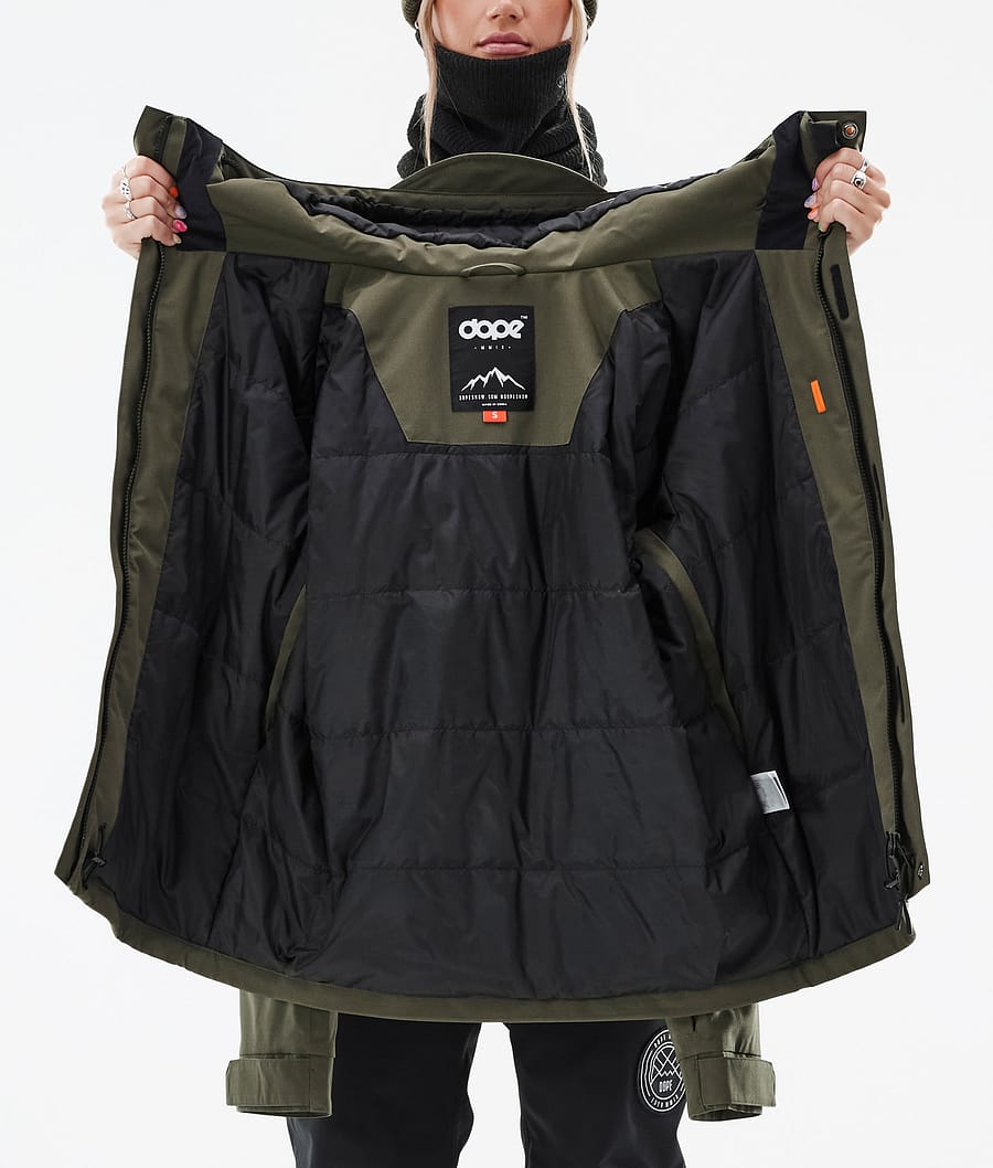 Blizzard W Full Zip Snowboardjacke Damen Olive Green