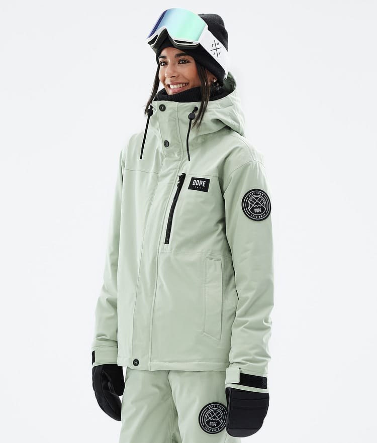 Dope Blizzard W Full Zip Ski Jacket Women Soft Green