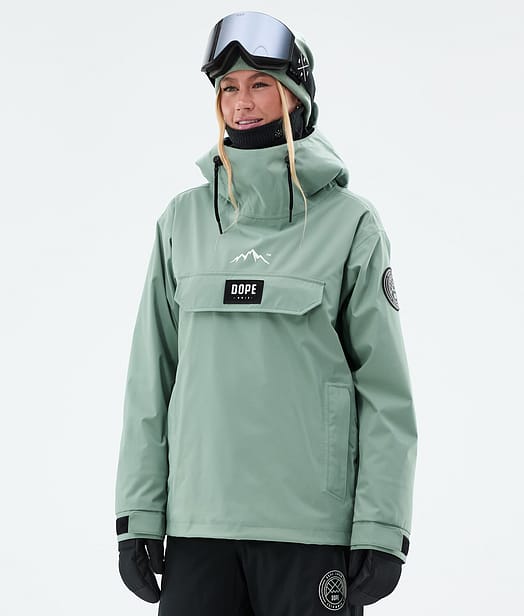 Dope Blizzard W Snowboard Jacket Women Faded Green