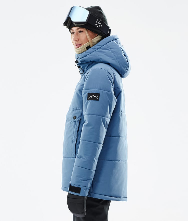 Puffer W Ski Jacket Women Blue Steel, Image 6 of 9