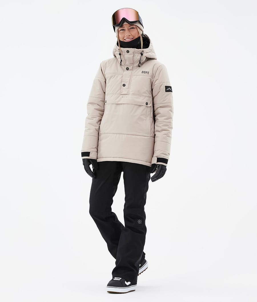 Puffer W Bunda na Snowboard Dámské Sand