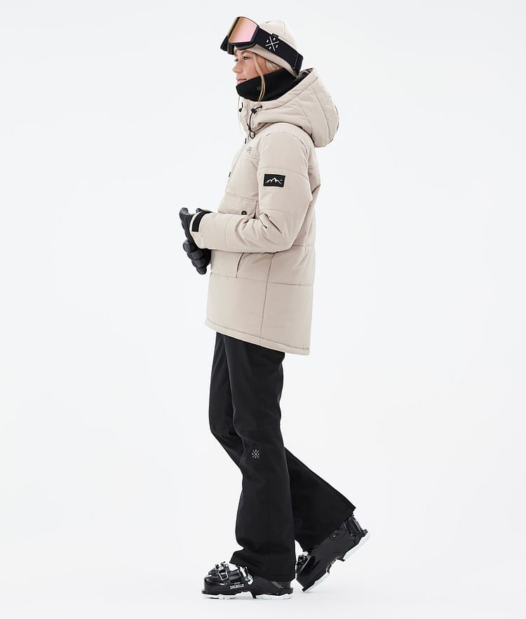 Puffer W Ski jas Dames Sand