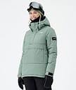 Puffer W Giacca Sci Donna Faded Green
