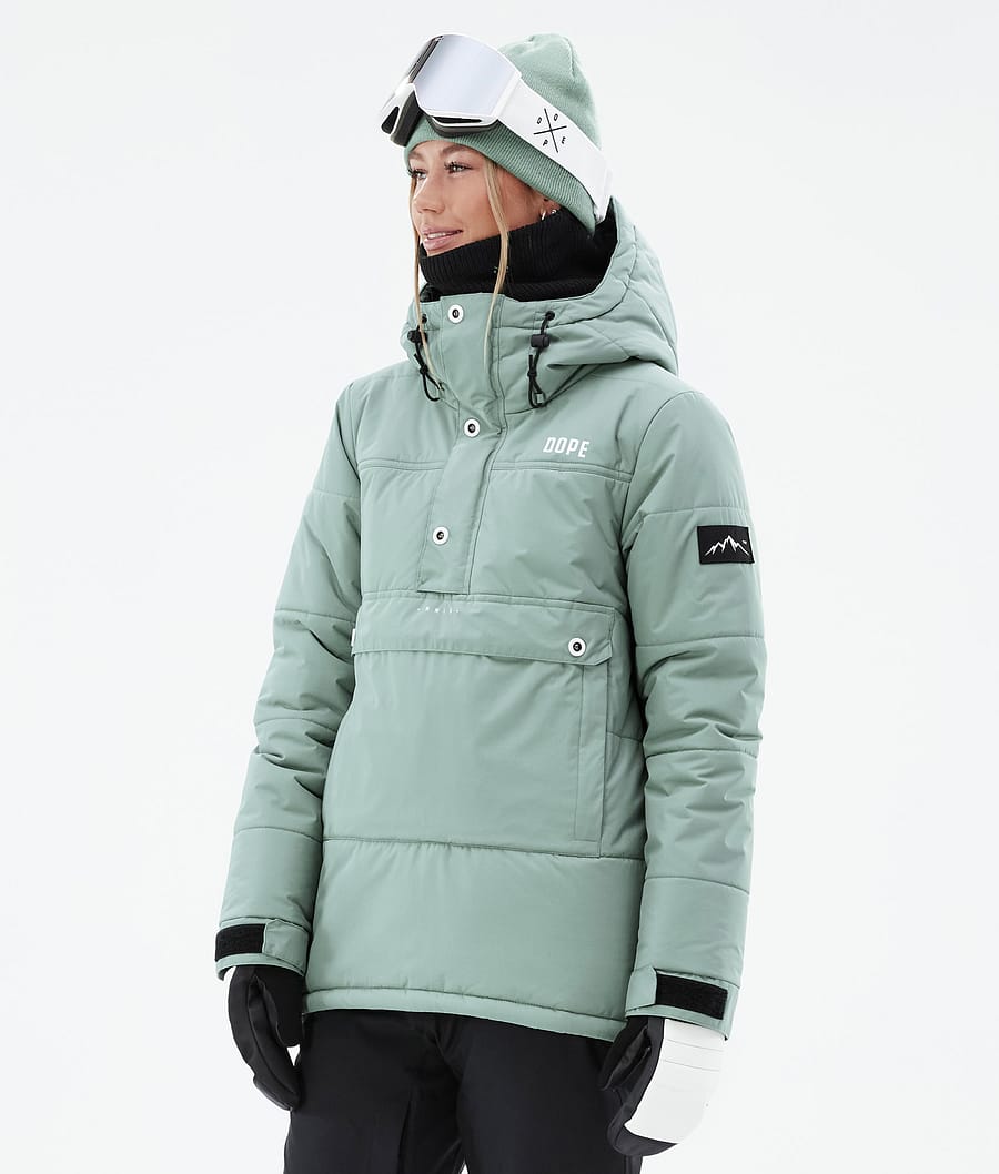 Dope Puffer W Women's Snowboard Jacket Faded Green
