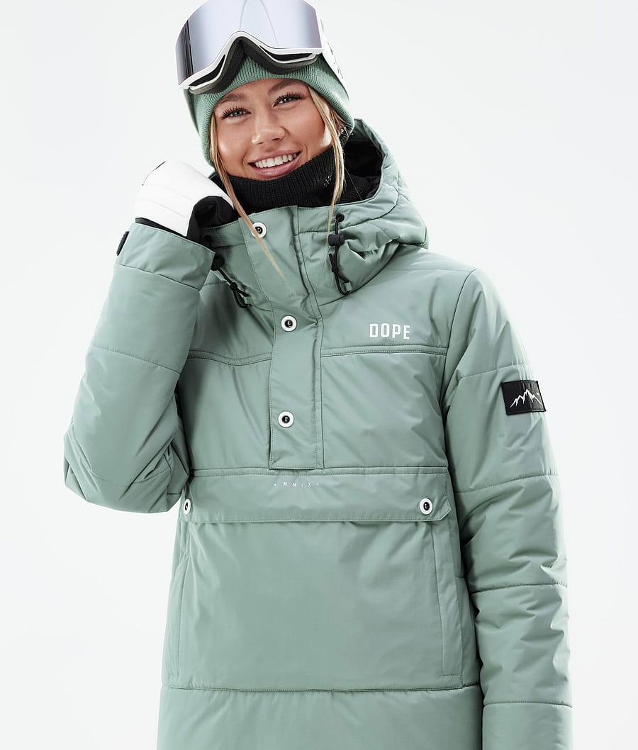 Puffer W Bunda na Snowboard Dámské Faded Green