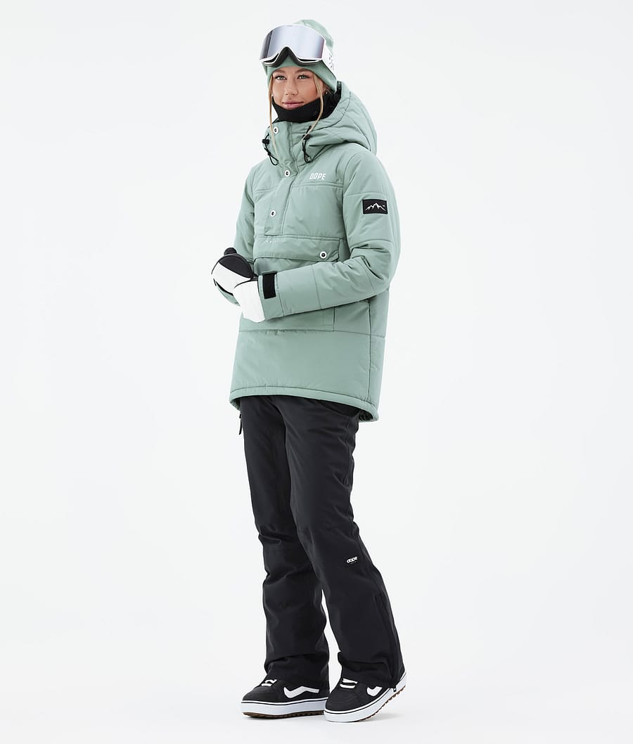 Dope Puffer W Women's Snowboard Jacket Faded Green
