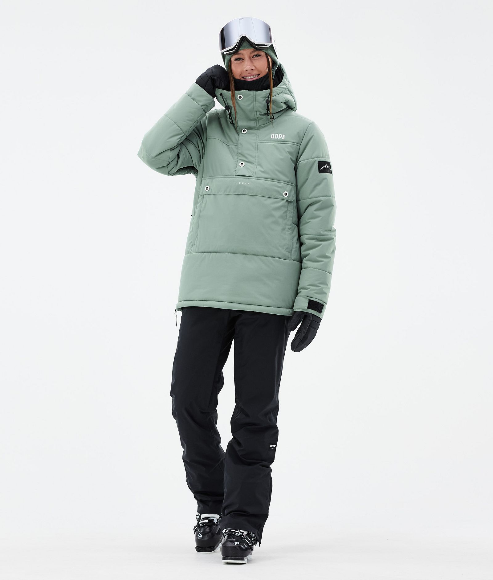 Puffer W Kurtka Narciarska Kobiety Faded Green, Zdjęcie 2 z 8