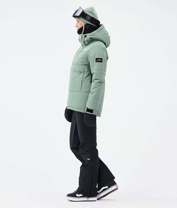 Puffer W Snowboard jas Dames Faded Green Renewed, Afbeelding 4 van 8