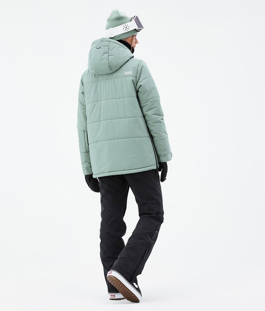 Puffer W Bunda na Snowboard Dámské Faded Green