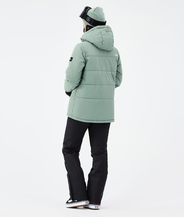 Puffer W Snowboard jas Dames Faded Green Renewed, Afbeelding 5 van 8