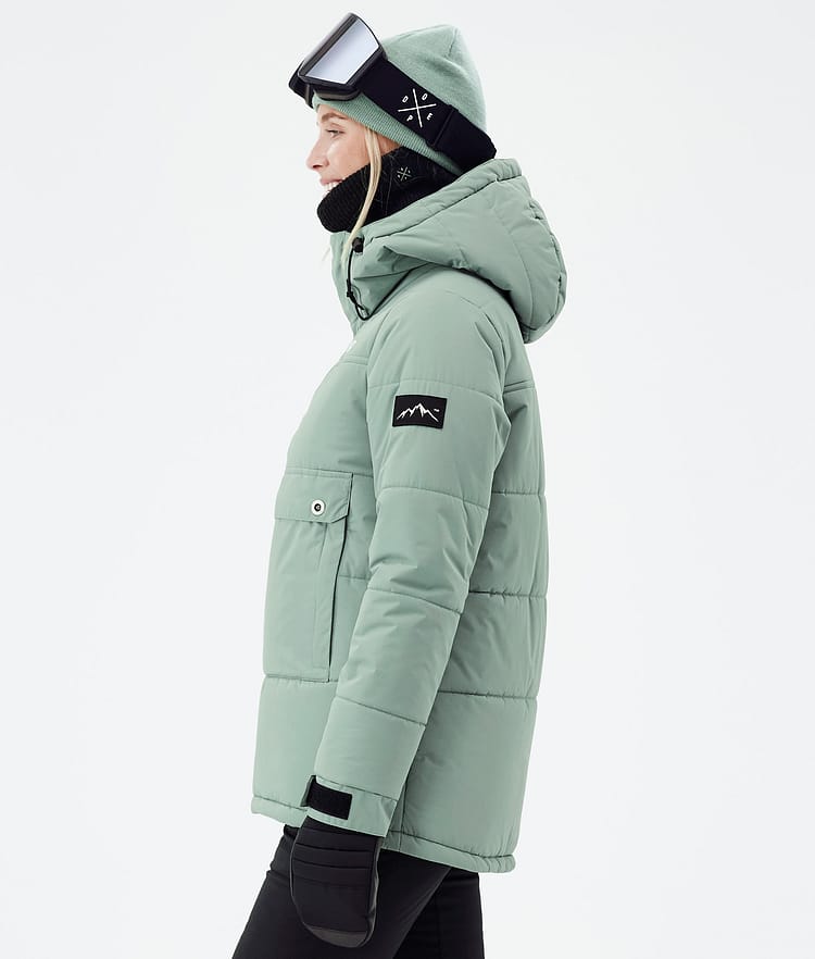 Puffer W Giacca Snowboard Donna Faded Green
