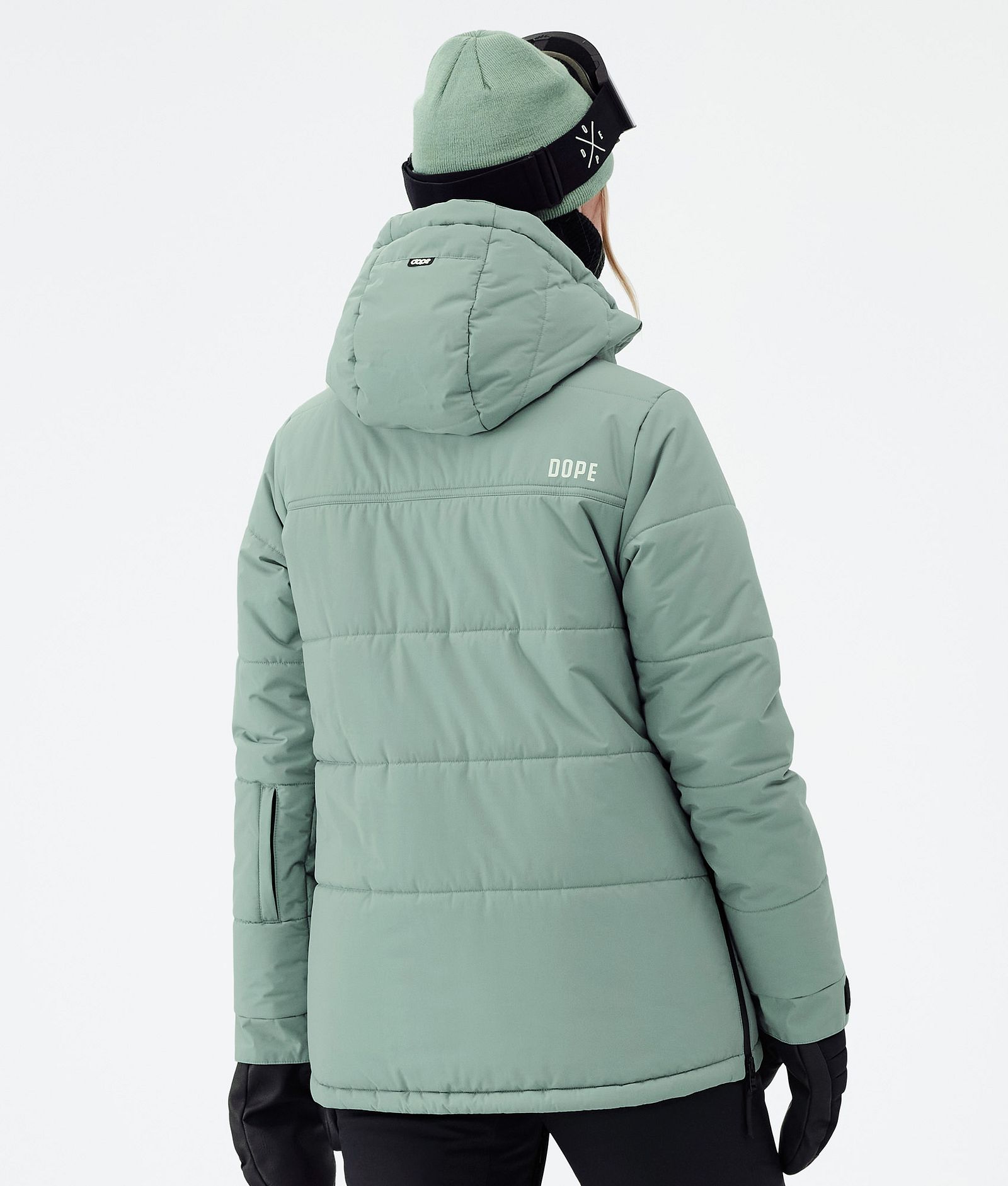 Puffer W Snowboard jas Dames Faded Green Renewed, Afbeelding 6 van 8