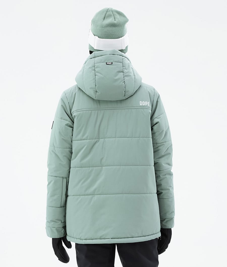 Puffer W Bunda na Snowboard Dámské Faded Green