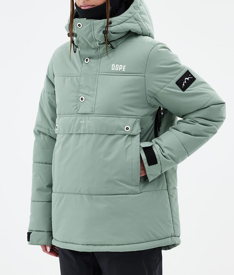 Puffer W Kurtka Narciarska Kobiety Faded Green, Zdjęcie 7 z 8