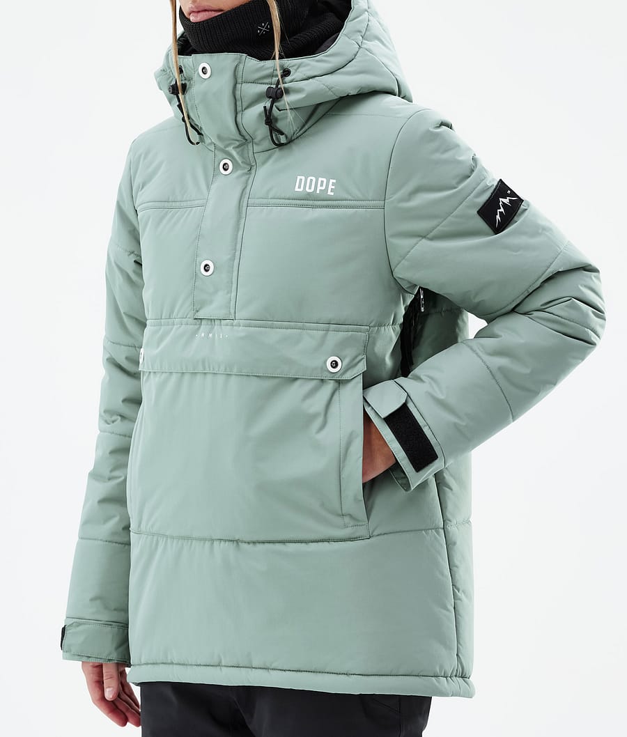 Puffer W Bunda na Snowboard Dámské Faded Green