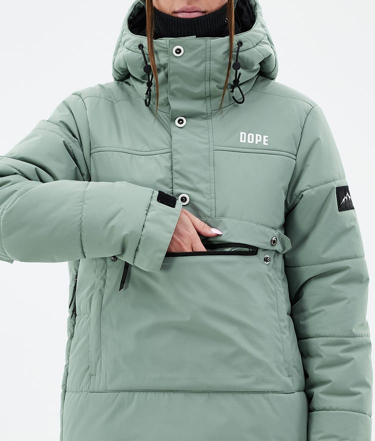 Puffer W Kurtka Narciarska Kobiety Faded Green, Zdjęcie 8 z 8