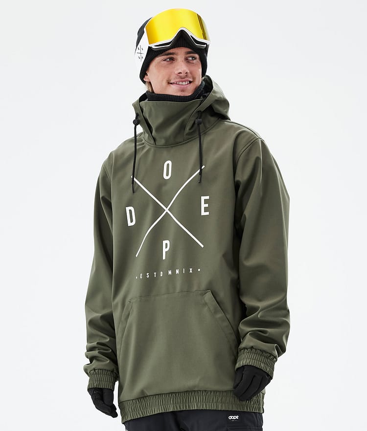 Dope Yeti Snowboard Jacket Men 2X-Up Olive Green | Dopesnow.com