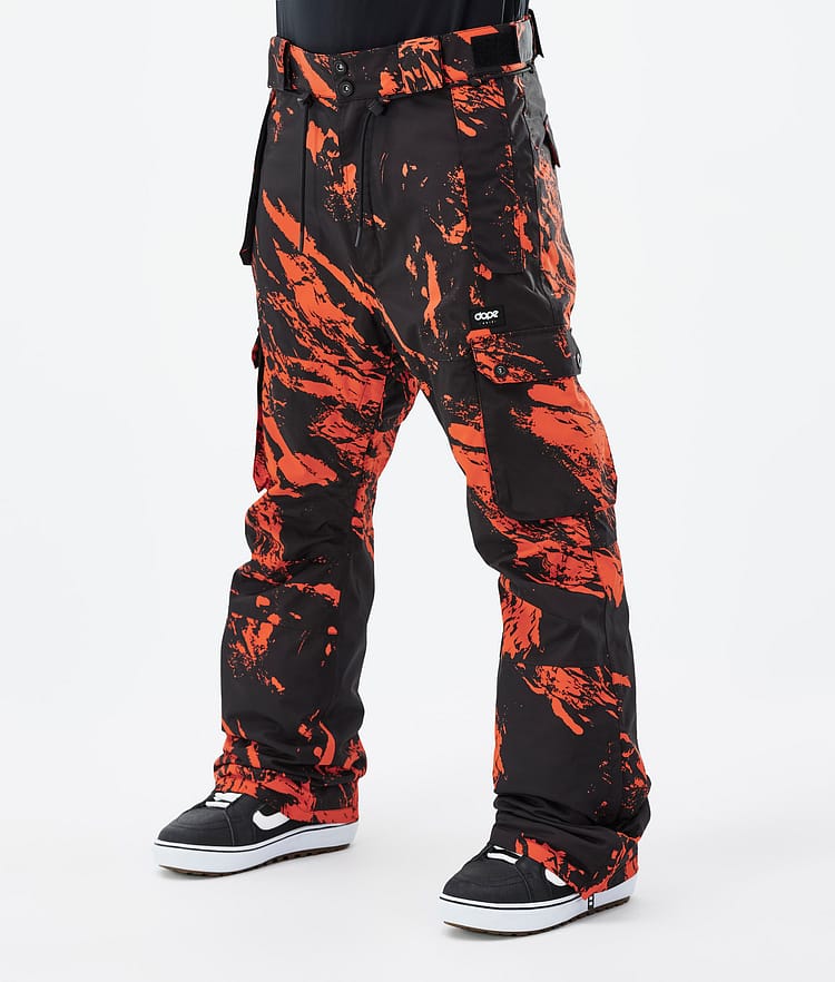 Dope Iconic Pantalones Snowboard Hombre Paint Orange