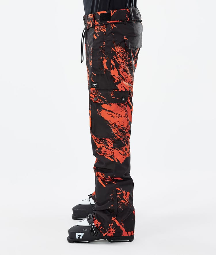 Iconic Ski Pants Men Paint Orange