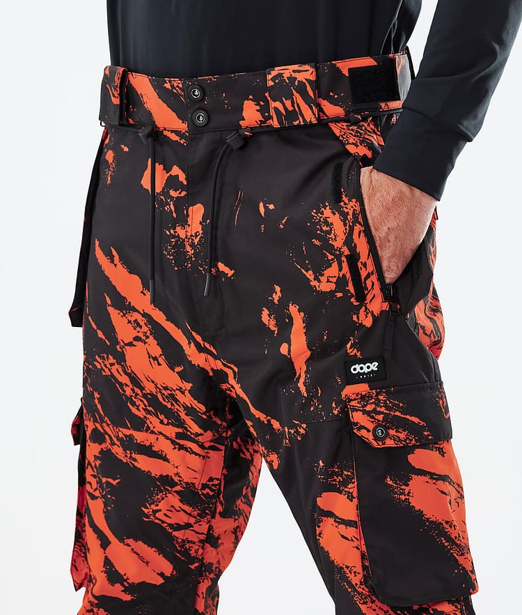 Iconic Pantalon de Ski Homme Paint Orange, Image 4 sur 6