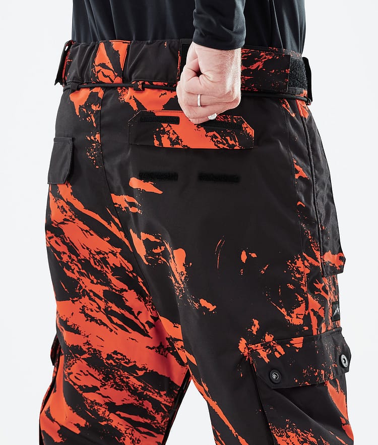 Iconic Ski Pants Men Paint Orange