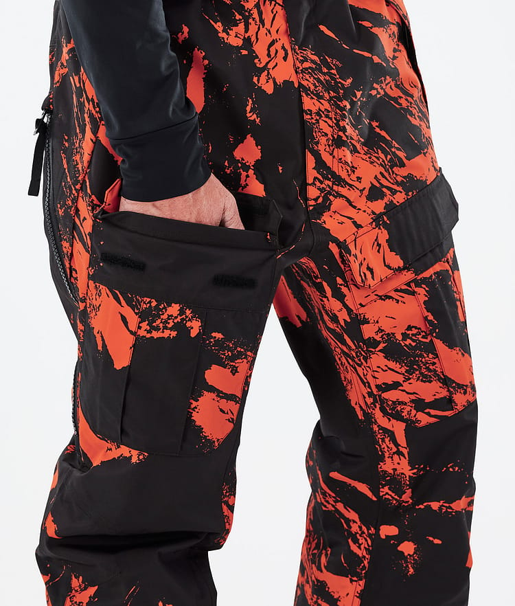 Antek 2022 Pantalon de Snowboard Homme Paint Orange, Image 5 sur 6