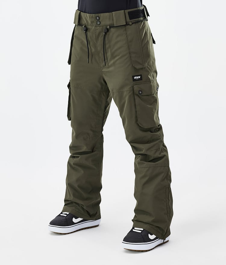 Iconic W Snowboardbyxa Dam Olive Green, Bild 1 av 7