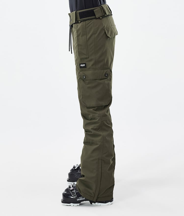 Iconic W Pantalon de Ski Femme Olive Green, Image 3 sur 7