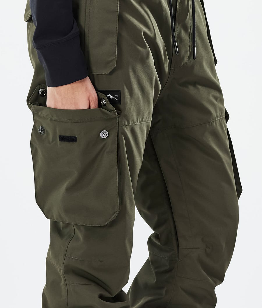 Dope Iconic W Ski Pants Women Olive Green
