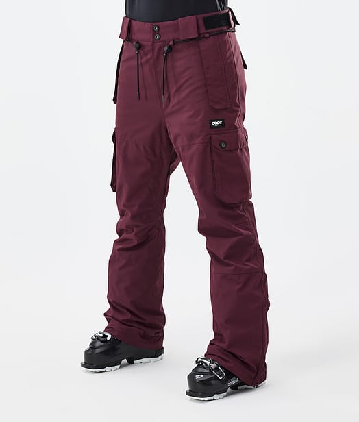 Iconic W Pantalon de Ski Femme Don Burgundy