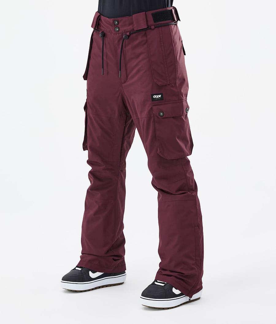 Iconic W Pantalon de Snowboard Femme Don Burgundy