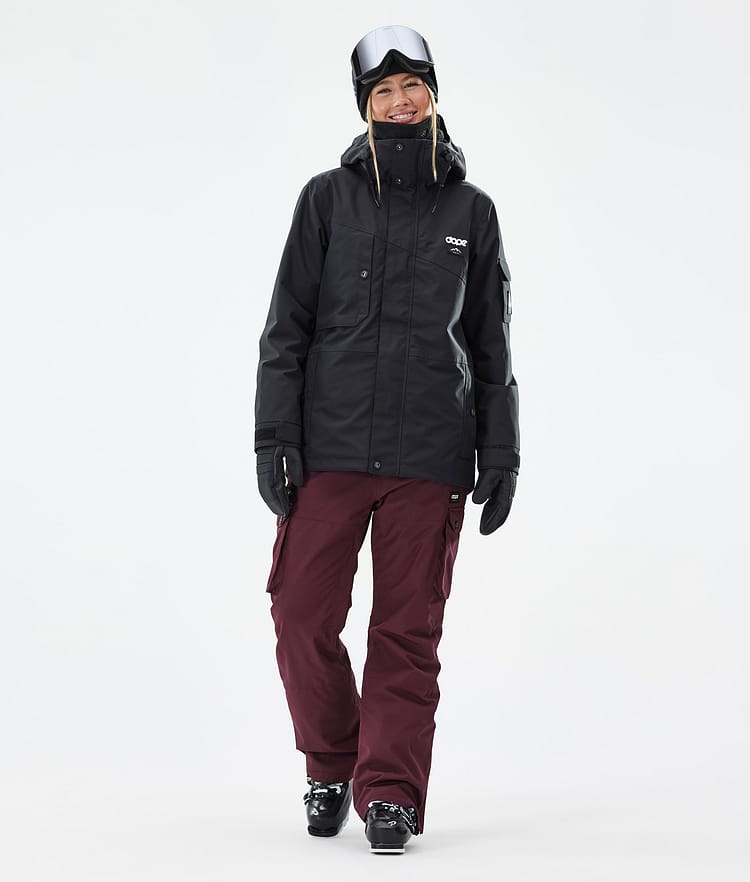 Iconic W Pantalon de Ski Femme Don Burgundy