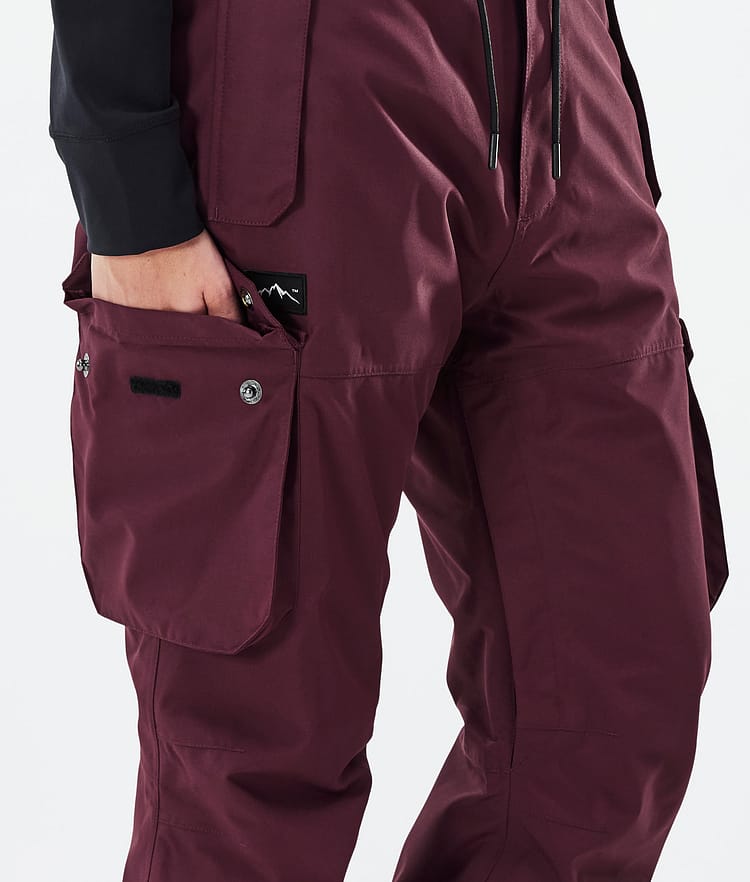 Iconic W Pantalon de Snowboard Femme Don Burgundy, Image 6 sur 7