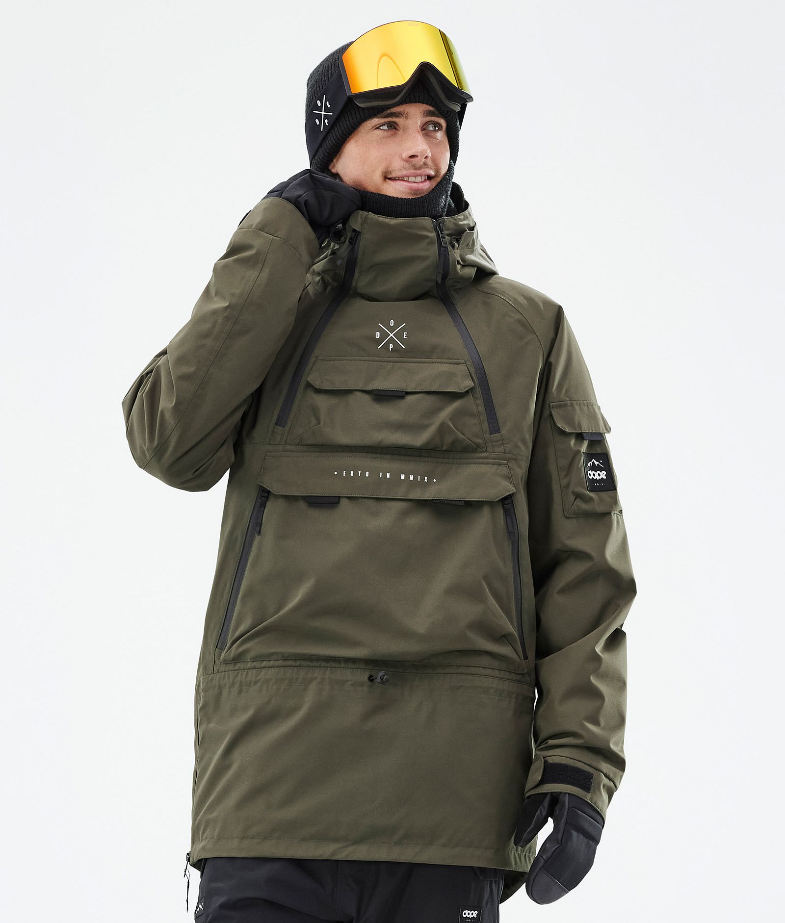 Akin Snowboard Jacket Men Olive Green, Image 1 of 8