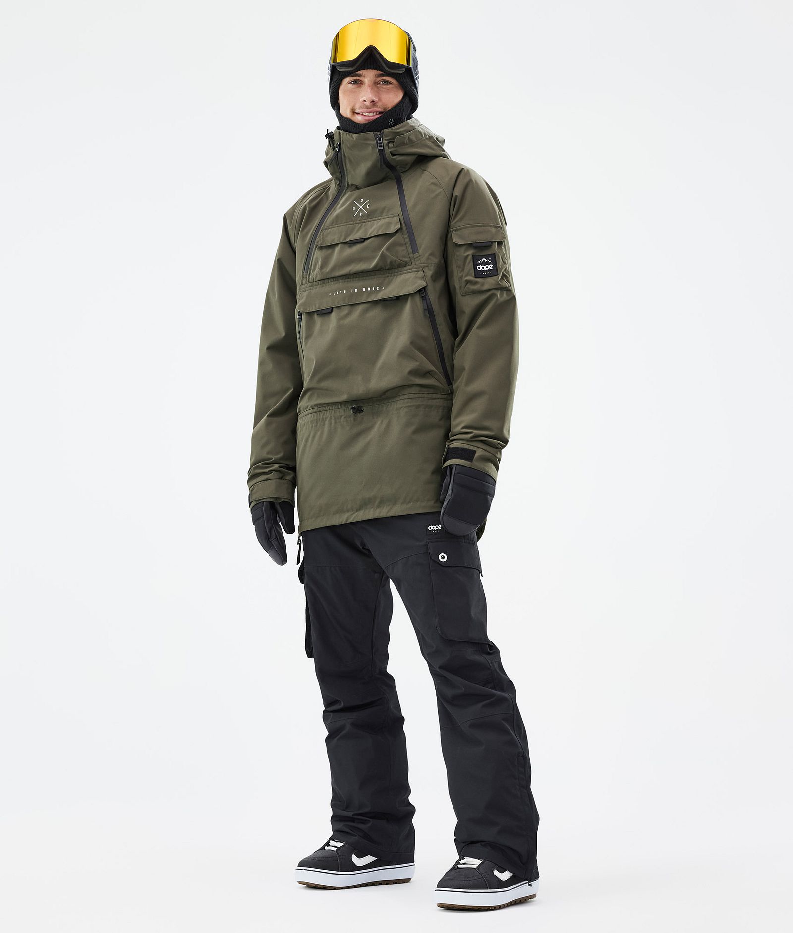 Akin Snowboard Jacket Men Olive Green, Image 2 of 8