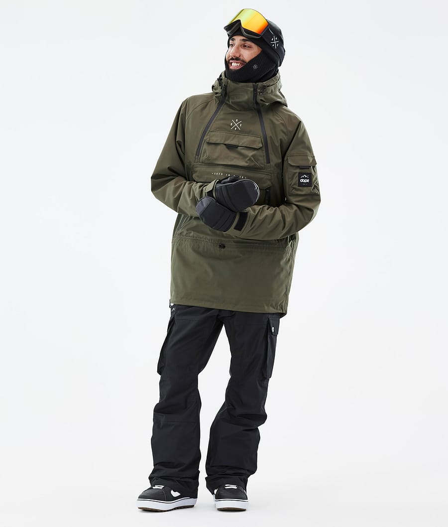 Dope Akin Men's Snowboard Jacket Olive Green