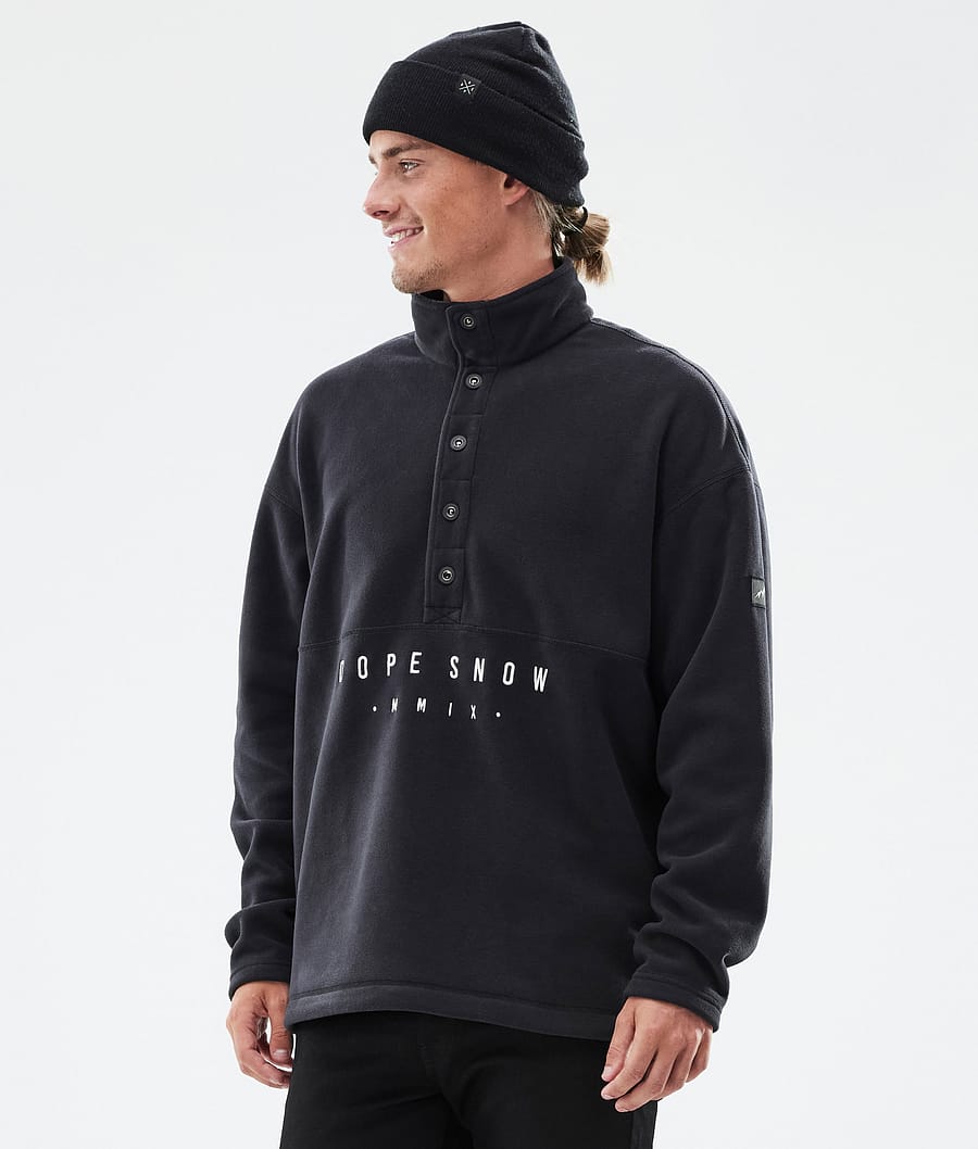 Comfy Fleece Sweater Men Black Renewed