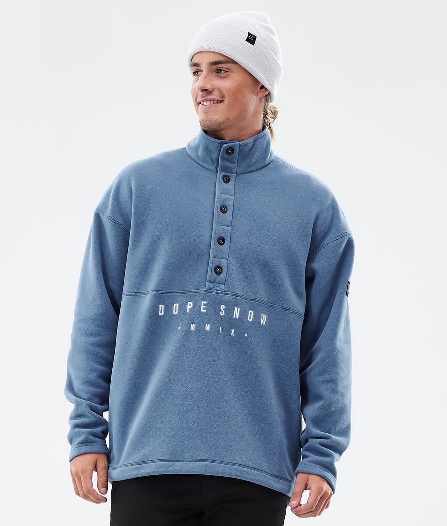 Comfy Fleece Sweater Men Blue Steel