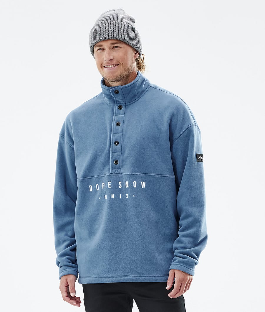 Comfy Fleece Sweater Men Blue Steel