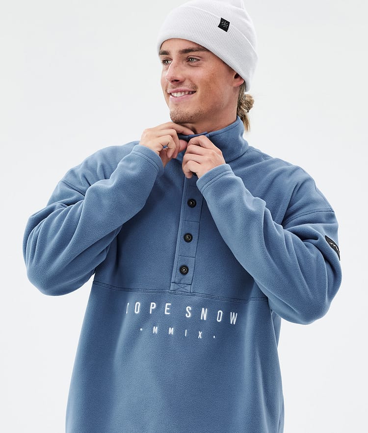 Comfy Fleece Sweater Men Blue Steel