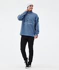 Comfy Fleece Sweater Men Blue Steel, Image 3 of 6