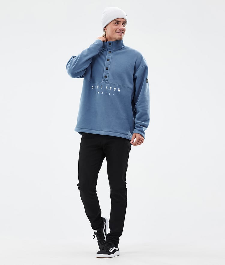 Comfy Fleece Sweater Men Blue Steel