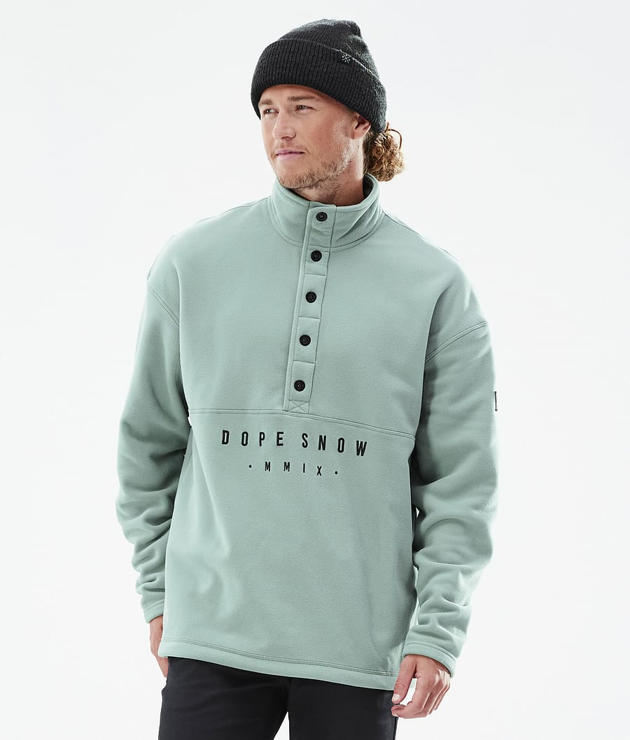 Comfy Fleece Sweater Men Faded Green