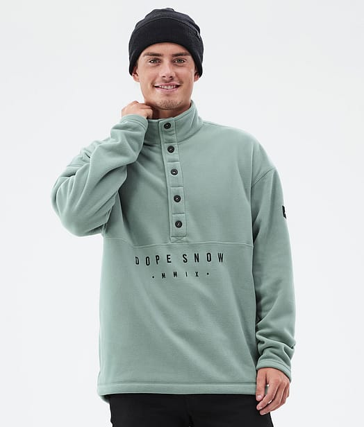 Comfy Fleece Trui Heren Faded Green