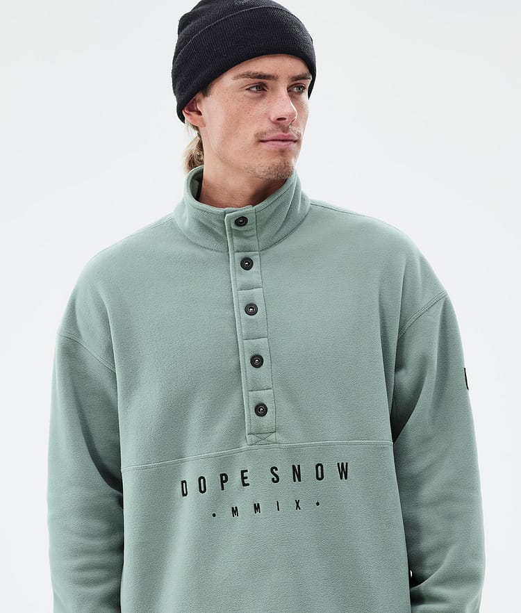 Comfy Fleece Sweater Men Faded Green